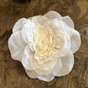 White Flower Brooch